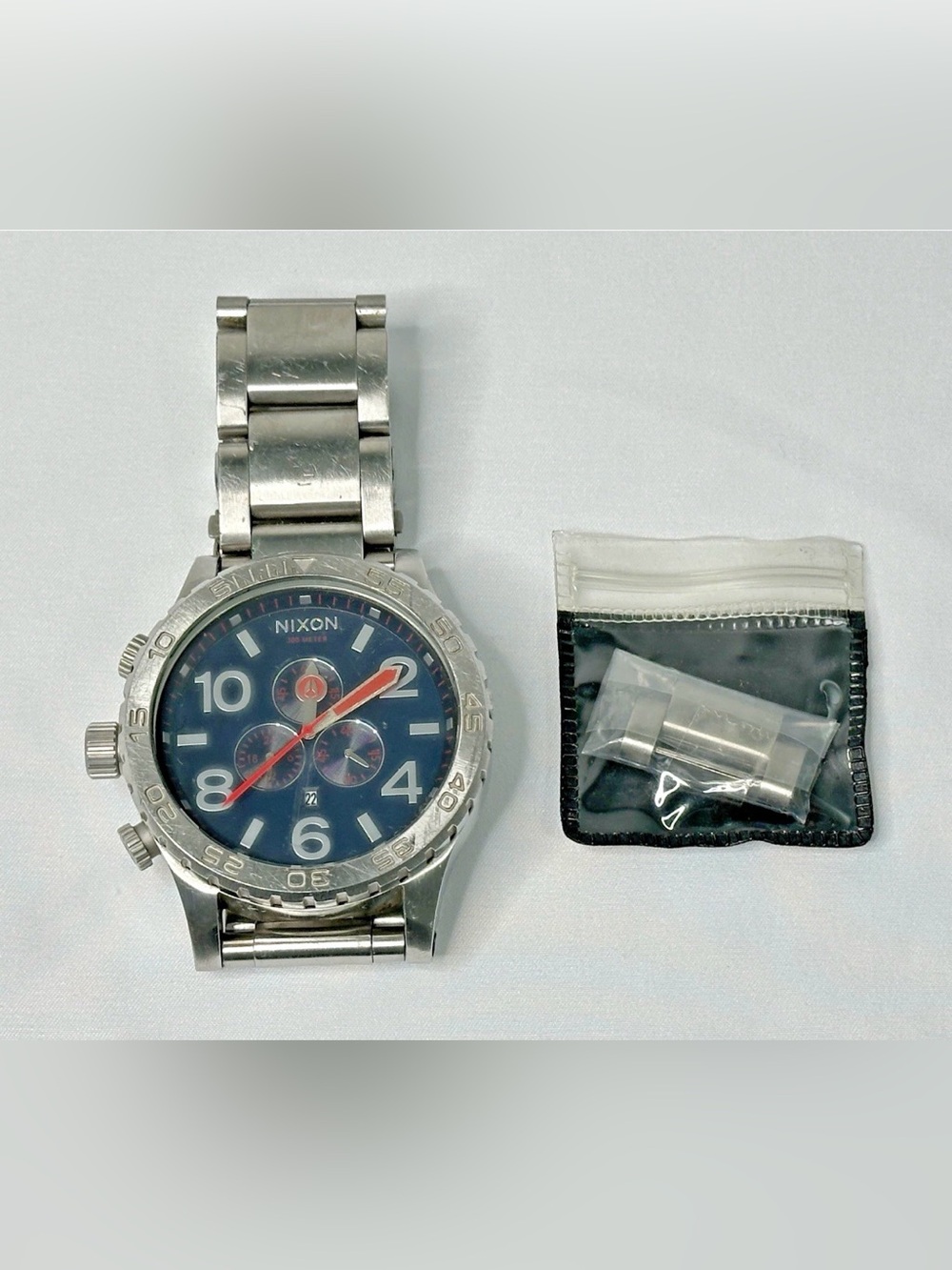 Nixon Watch 51-30 A083 307 Chrono Navy Blue Men's Watch 51mm With Extra Link